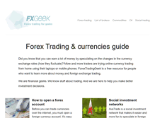 Tablet Screenshot of forextradinggeek.com